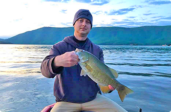 Nick Overstreet fishing at Smith Mountain Lake